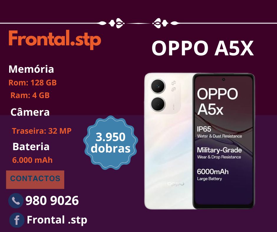 Telemóveis Novos: Samsung Galaxy A06 e OPPO A5x